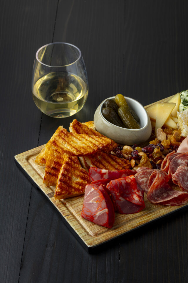 Shared butcher board spread from a client menu development shoot
