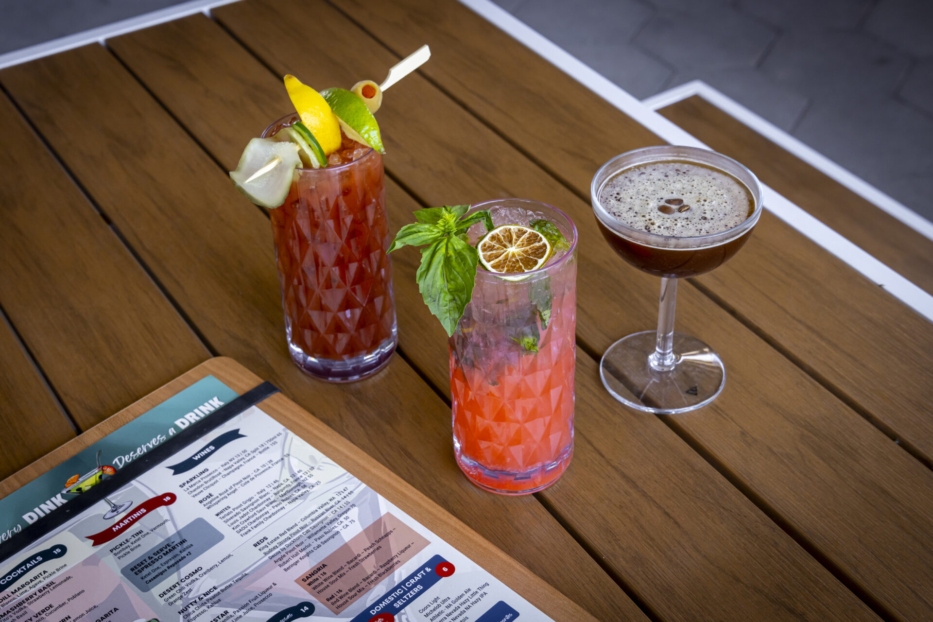 Cocktails from a client beverage program